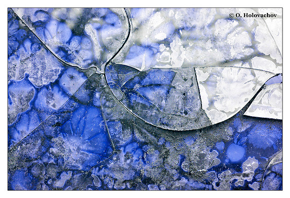 Burned and broken glass